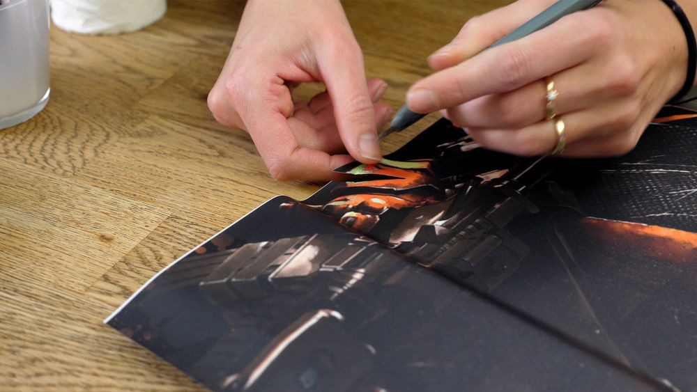 Vinyl wrap going on.