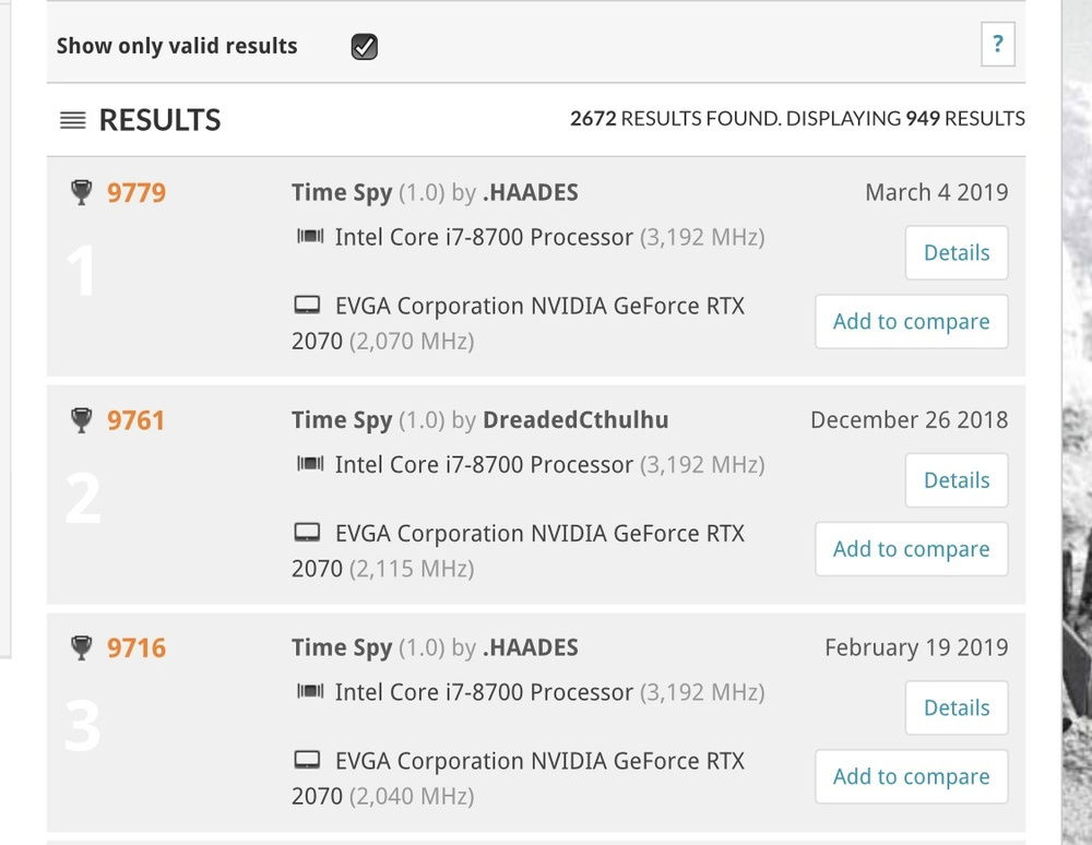 1st place worldwide in Time spy between users with 8700+2070 combo.