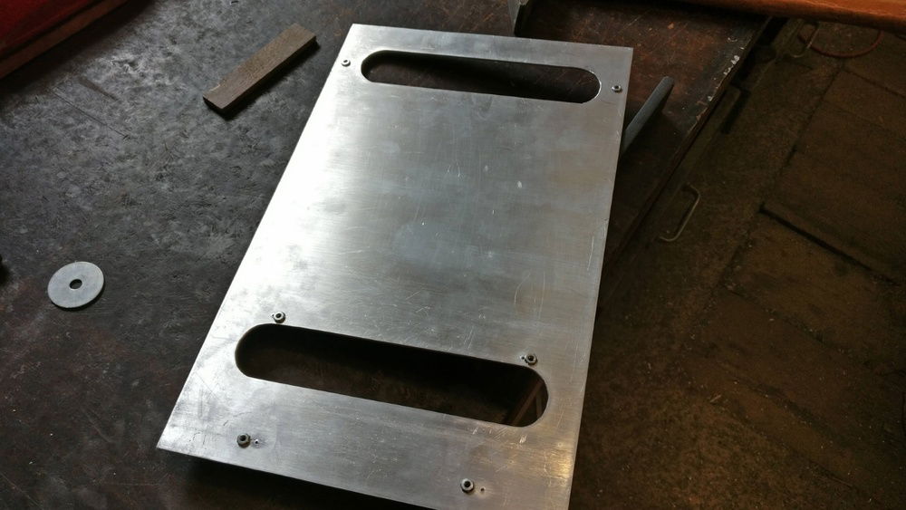 Then I pressed the nuts all the way in with my vice.