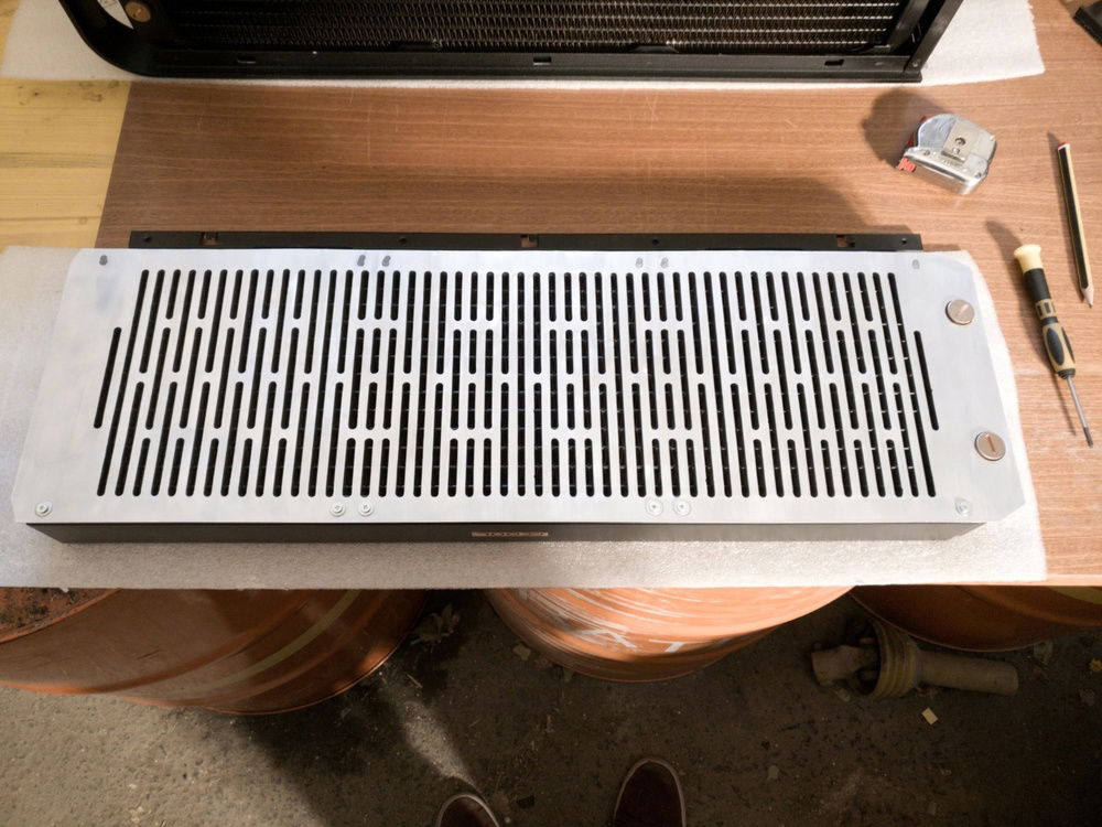 Almost finished the blind for the triple rad.