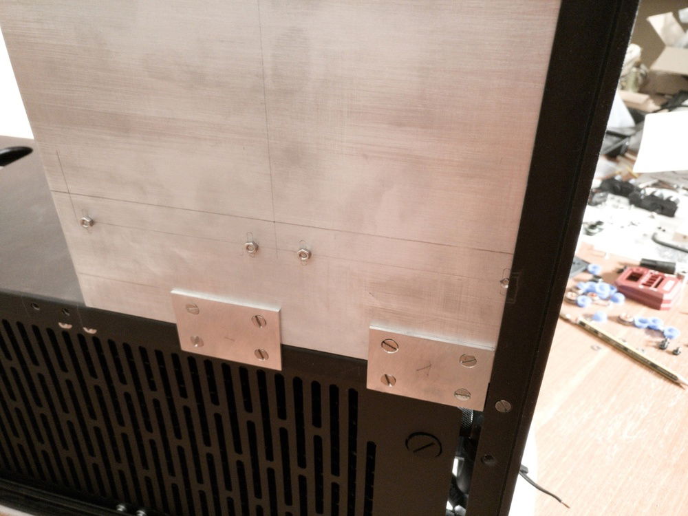 I put the panel in and connected it with the case.