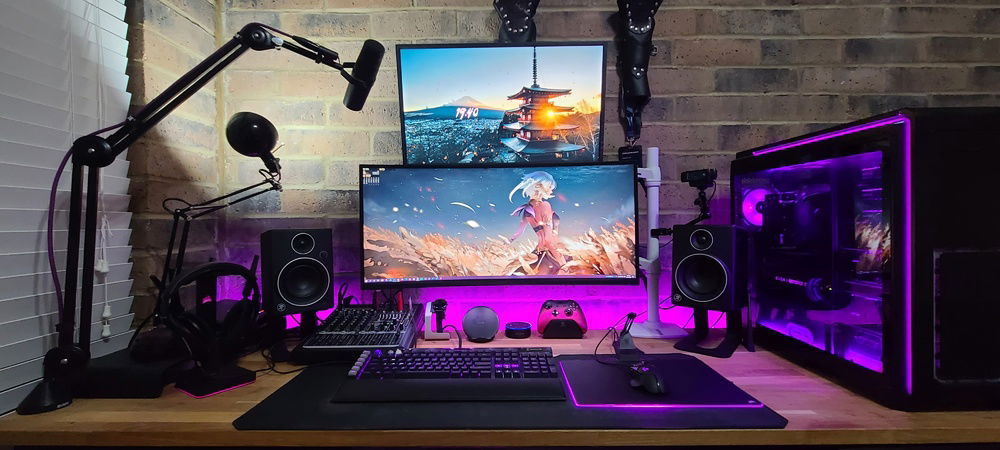 Some more reorganization on 11/10/2020 to get more usable desk space back when working from home.