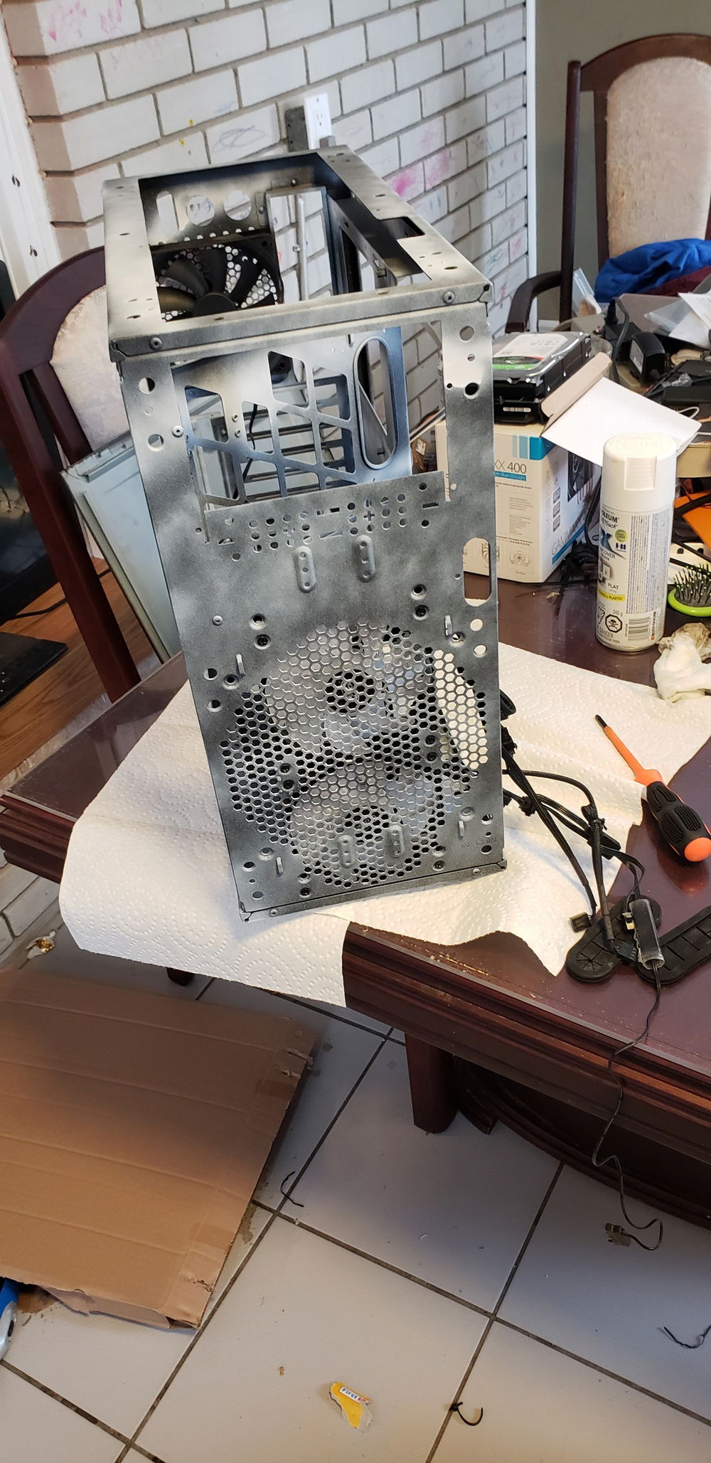 Stripped down, painted.