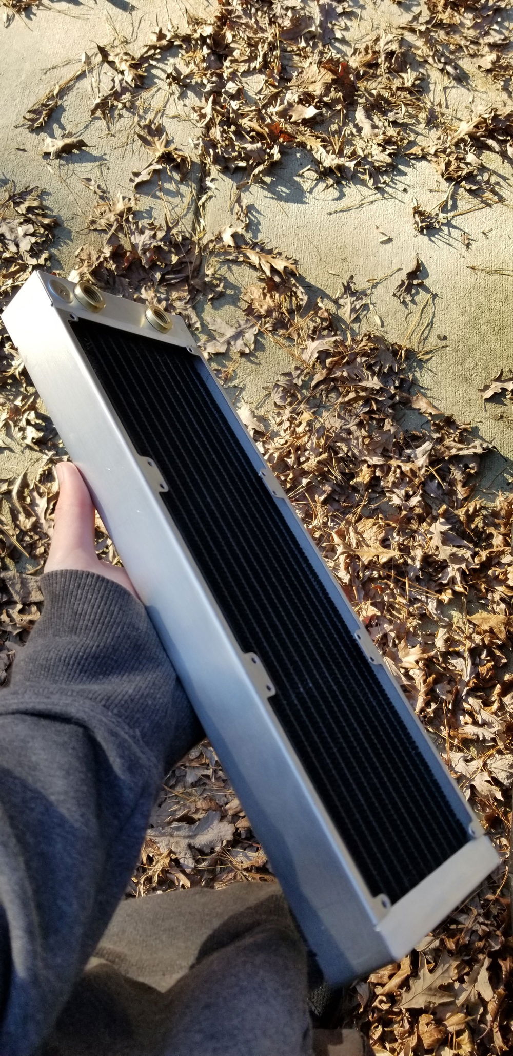 Black paint removed from radiator shroud