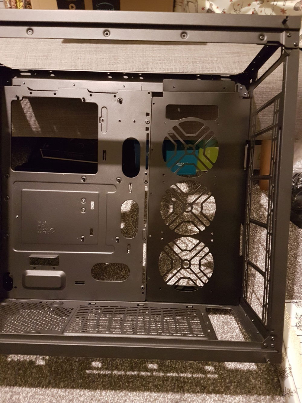 Fitted and painted back panel