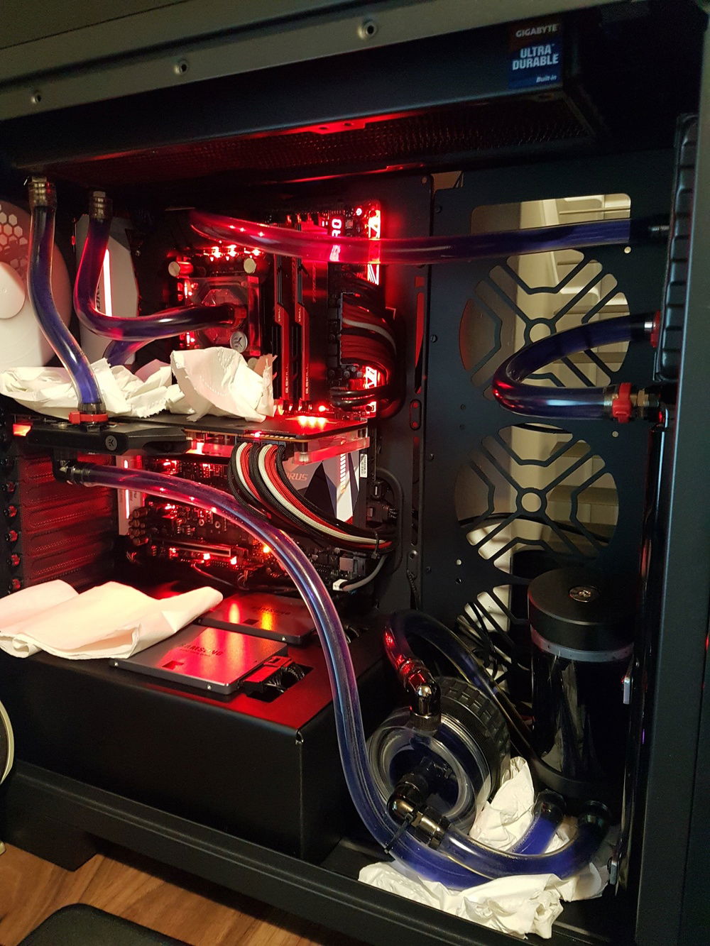 Filling the system while waiting for the extra radiator