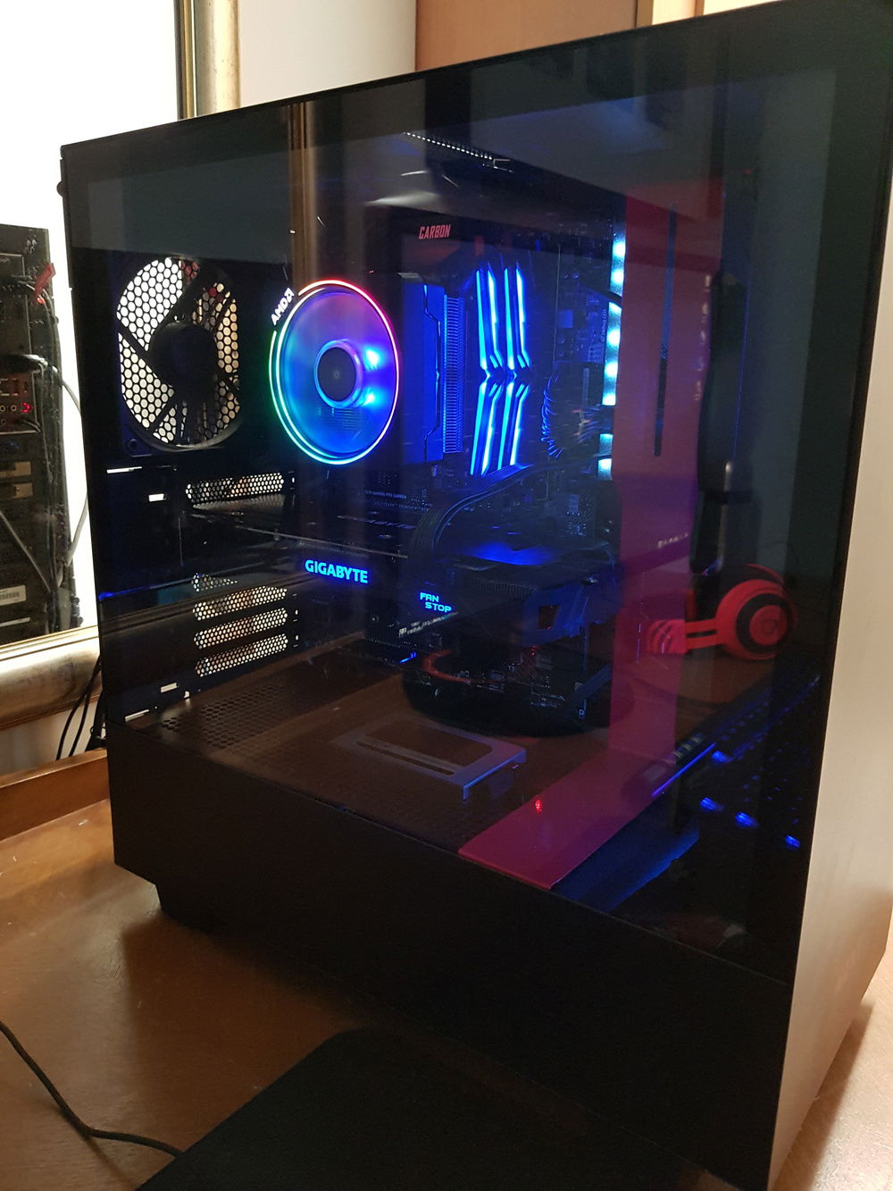 Close up side panel shot