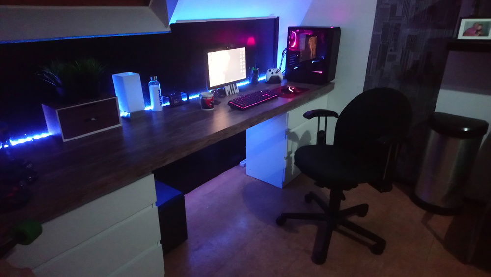 My desk was just build here
