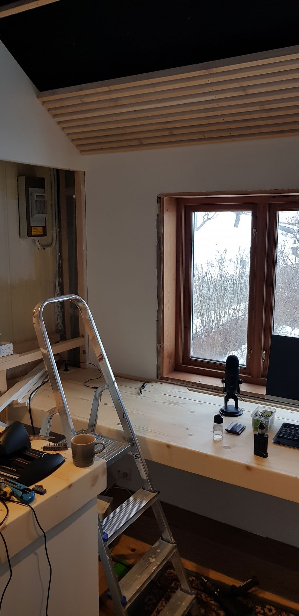 Still some work to be done like building in shelves etc.