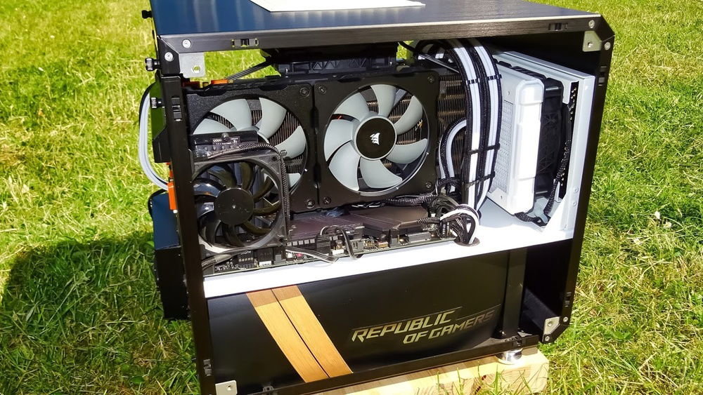 Active cooling m.2 drive and complete rebuild 1070 cooler else the massive cooling solution would not fit