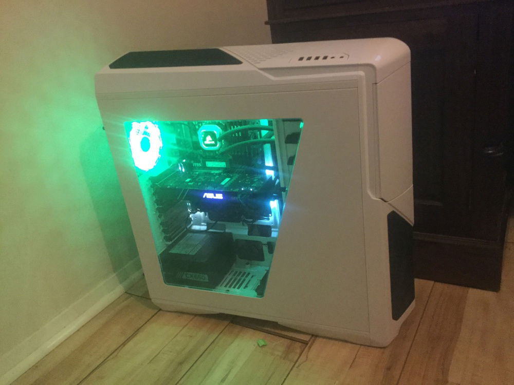 A side shot of the build