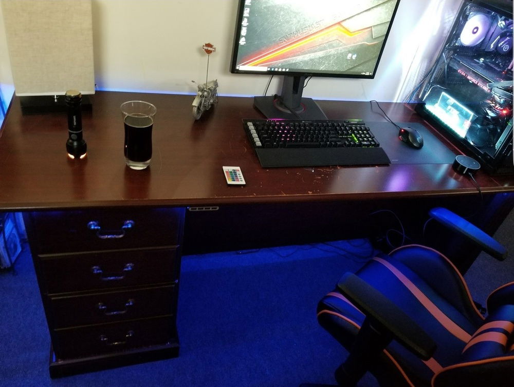 RGB the deck along with added 3 port usb extension under lip of deck