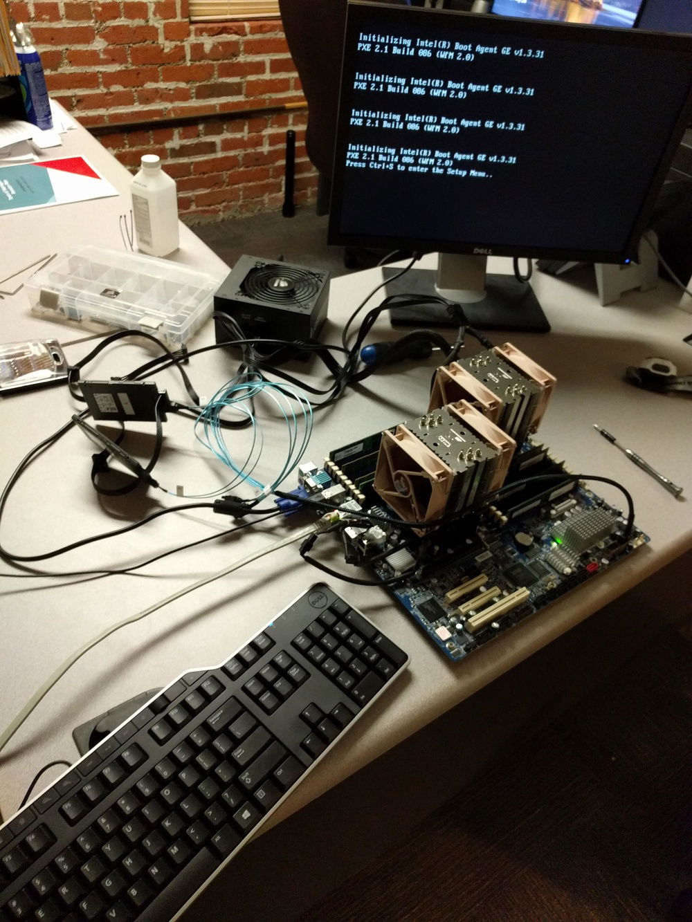 Always test outside the case!!  I also had to flash the onboard SAS controller to IT mode.