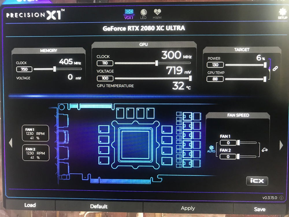 Overclocking: +750Mhz Memory, +110Mhz on the GPU (EVGA RTX 2080 XC Ultra)