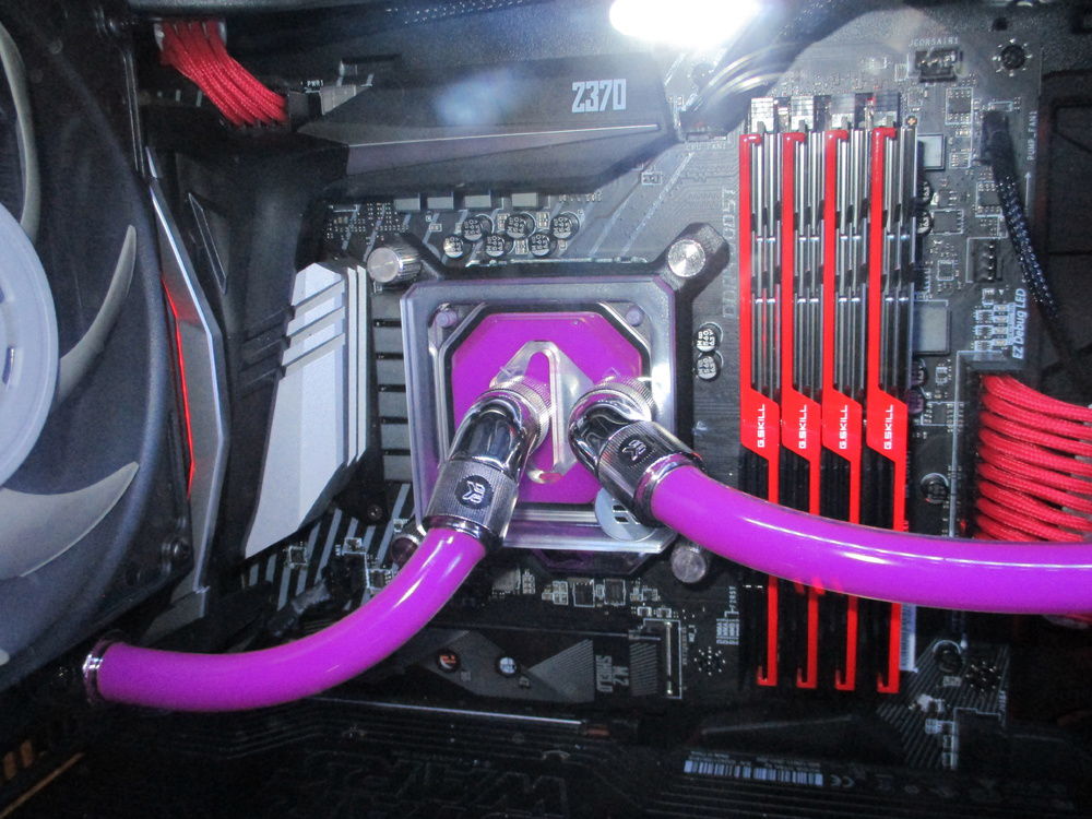 Close up of CPU block