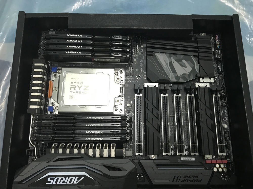 The motherboard has NVMe covers. Gigabyte claims it helps keep the NVMe cool. I don’t see the point. 

Also, replacing the CMOS battery will be a pain on this board. Why did they have to place it under the second NVMe slot?