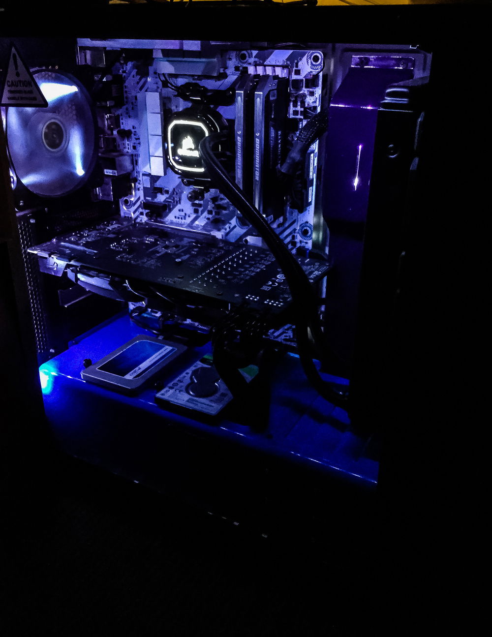 PC when on - there's also an RGB strip running along the bottom of the case, but wasn't on at this point.