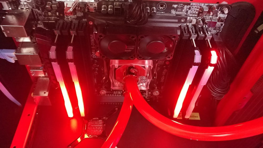 ram layout and makeshift VRM fans