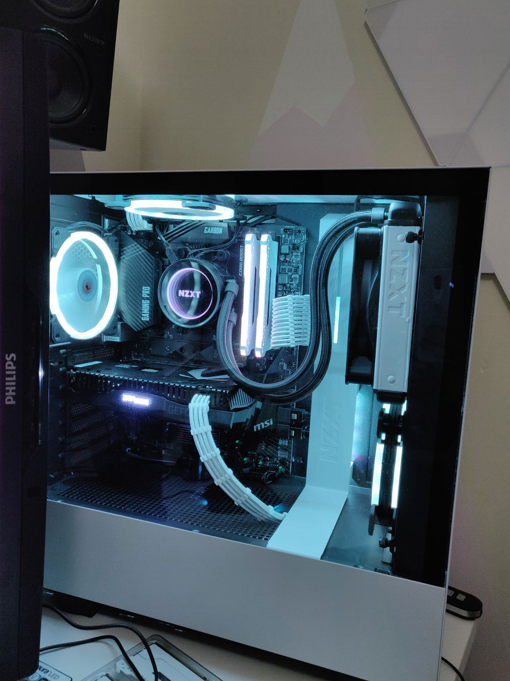 Wrapped radiator in white vinyl