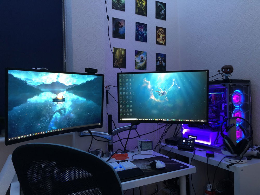 Overall Setup. Cable management lacking a tad.