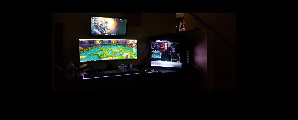 bottom PSU cover made with acrylic and has RGB strips in it
haven't seen anybody make one . im sure  somebody can improve my idea