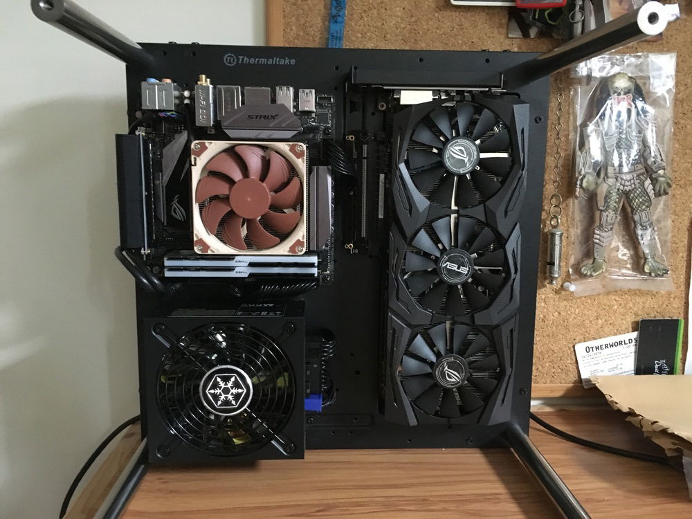 Everything mounted flat with the glass panel off.