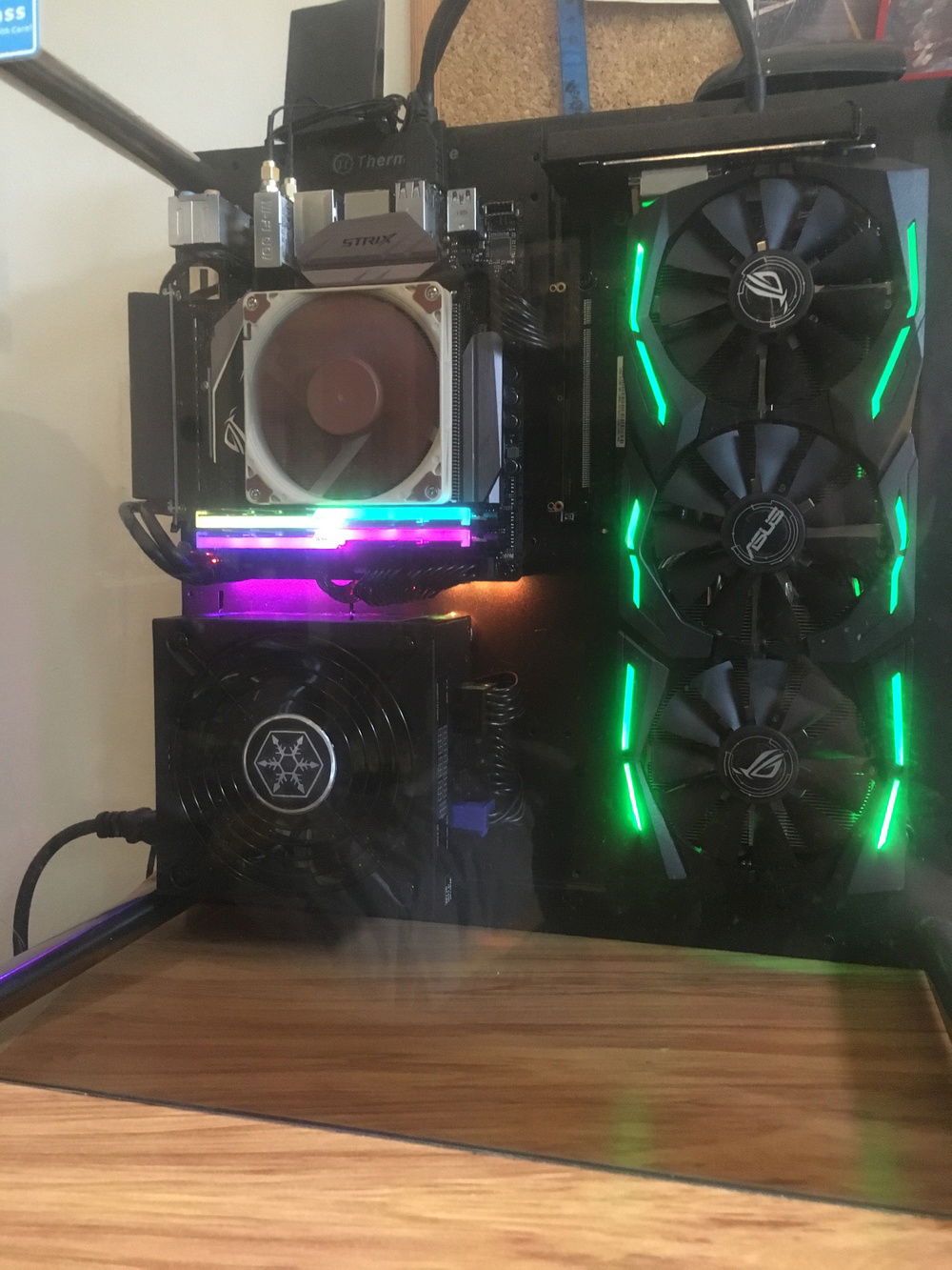 All up and running again with RGB looking fairly whacky.