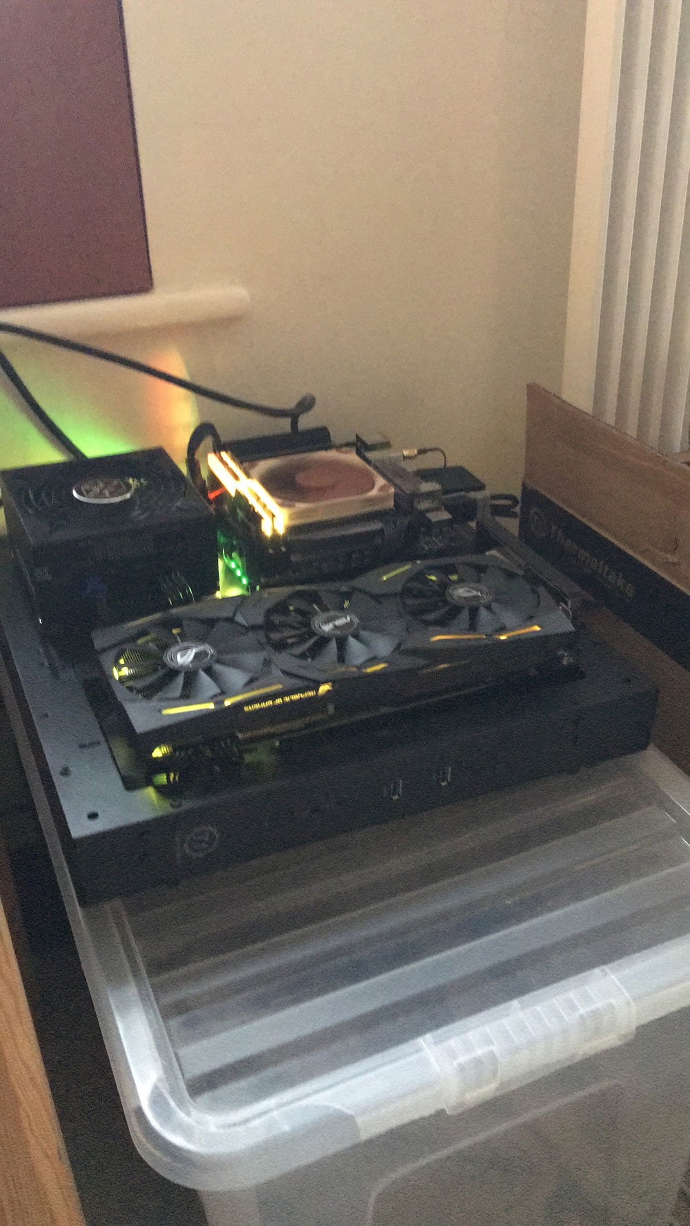 Back to those rods responsible for holding the glass: They're off at a local machine shop getting shortened and tapped so the case won't look so ridiculous.