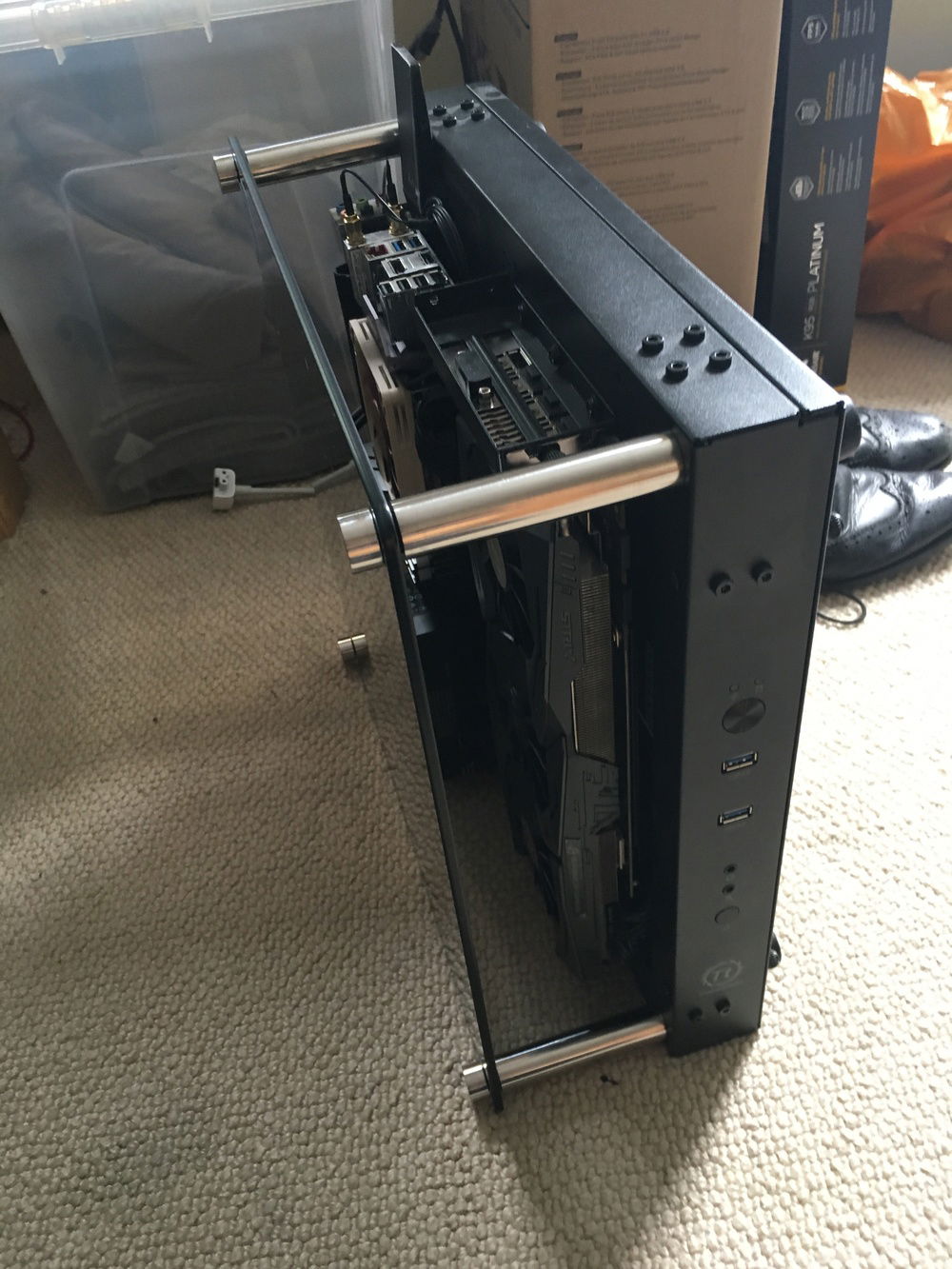 Shows how short the posts/rods now are.