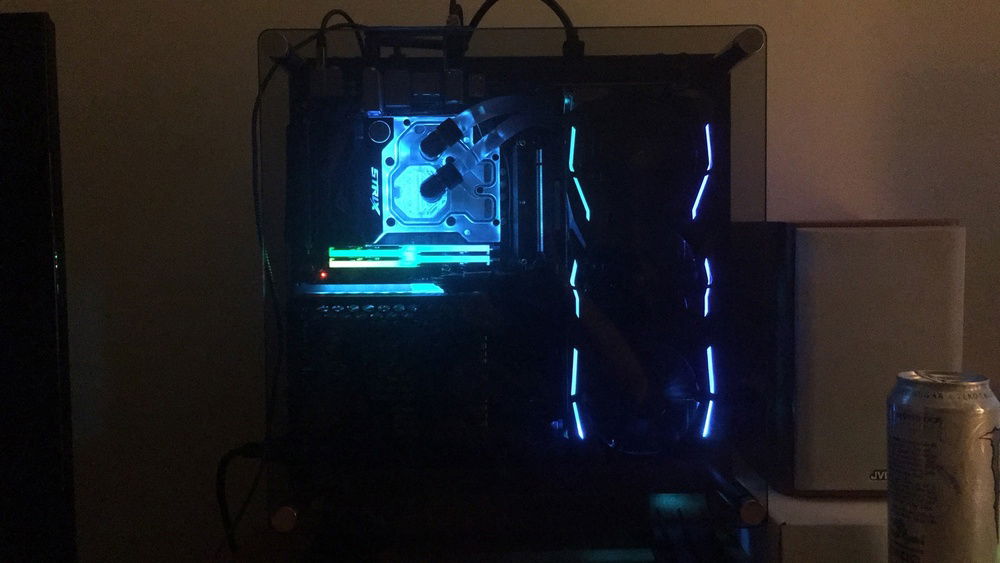 Paper now gone, no leaks, all good. RGB set to something less goofy now. Quite happy with everything and how it worked out.