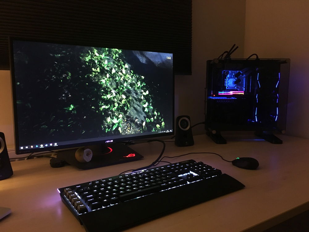 All set up. Very happy. And very quiet.