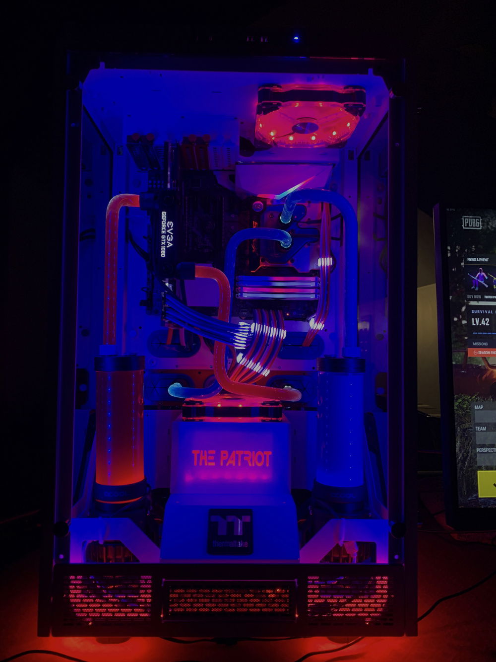 This shows off the custom acrylic RGB name plate that I made myself.