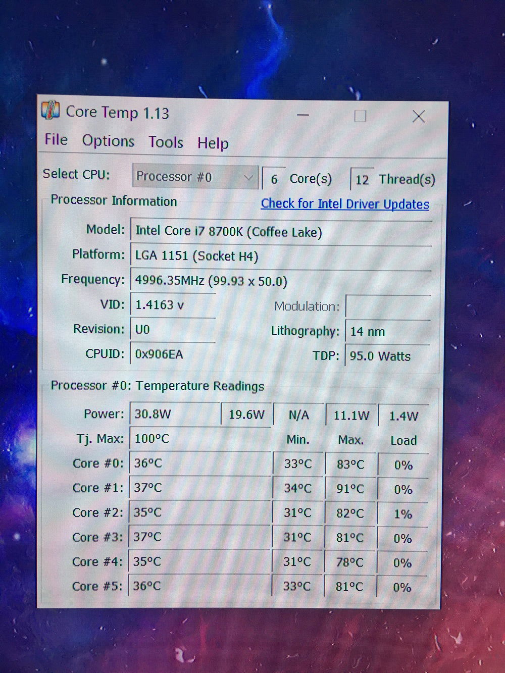 CPU temps