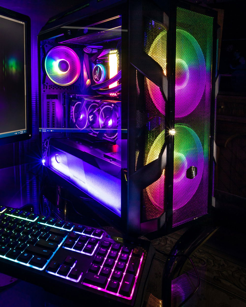 The finished build with everyone's favourite "Rainbow Unicorn" theme.