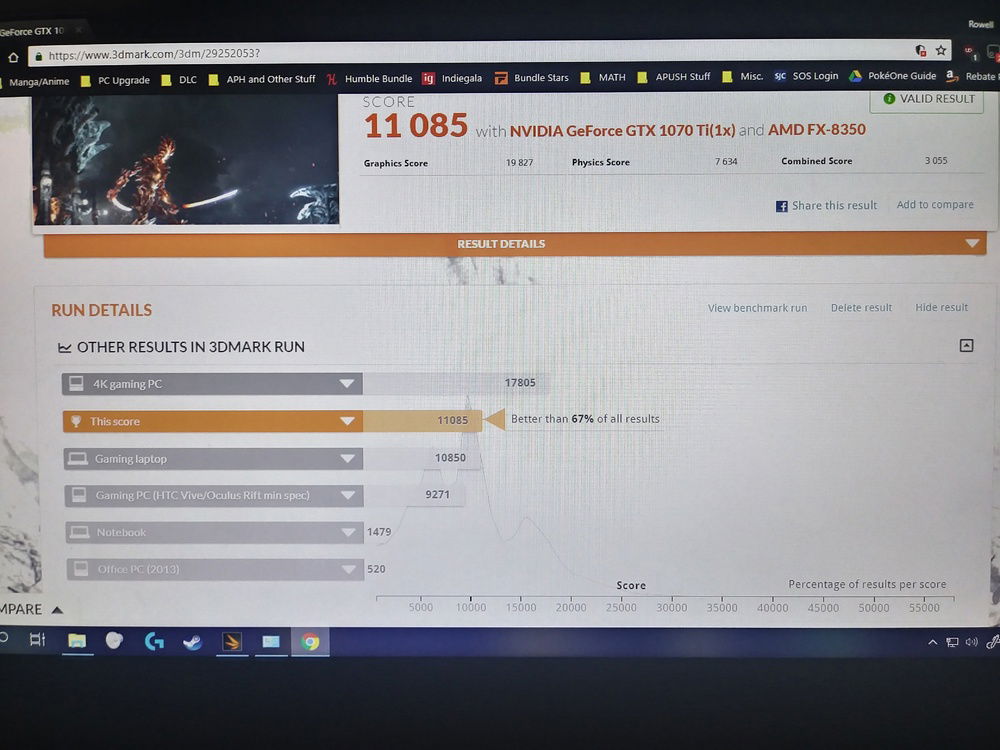 Current Fire Strike Scores (I should've just screenshotted this; I think I was texting someone when I did this)