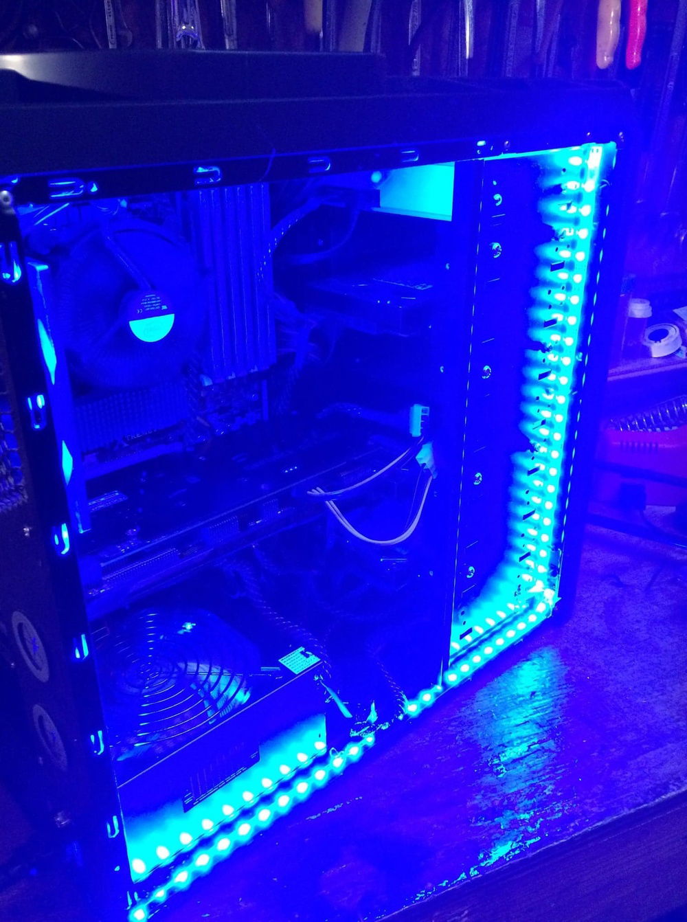 Another view of computer with outer panel on