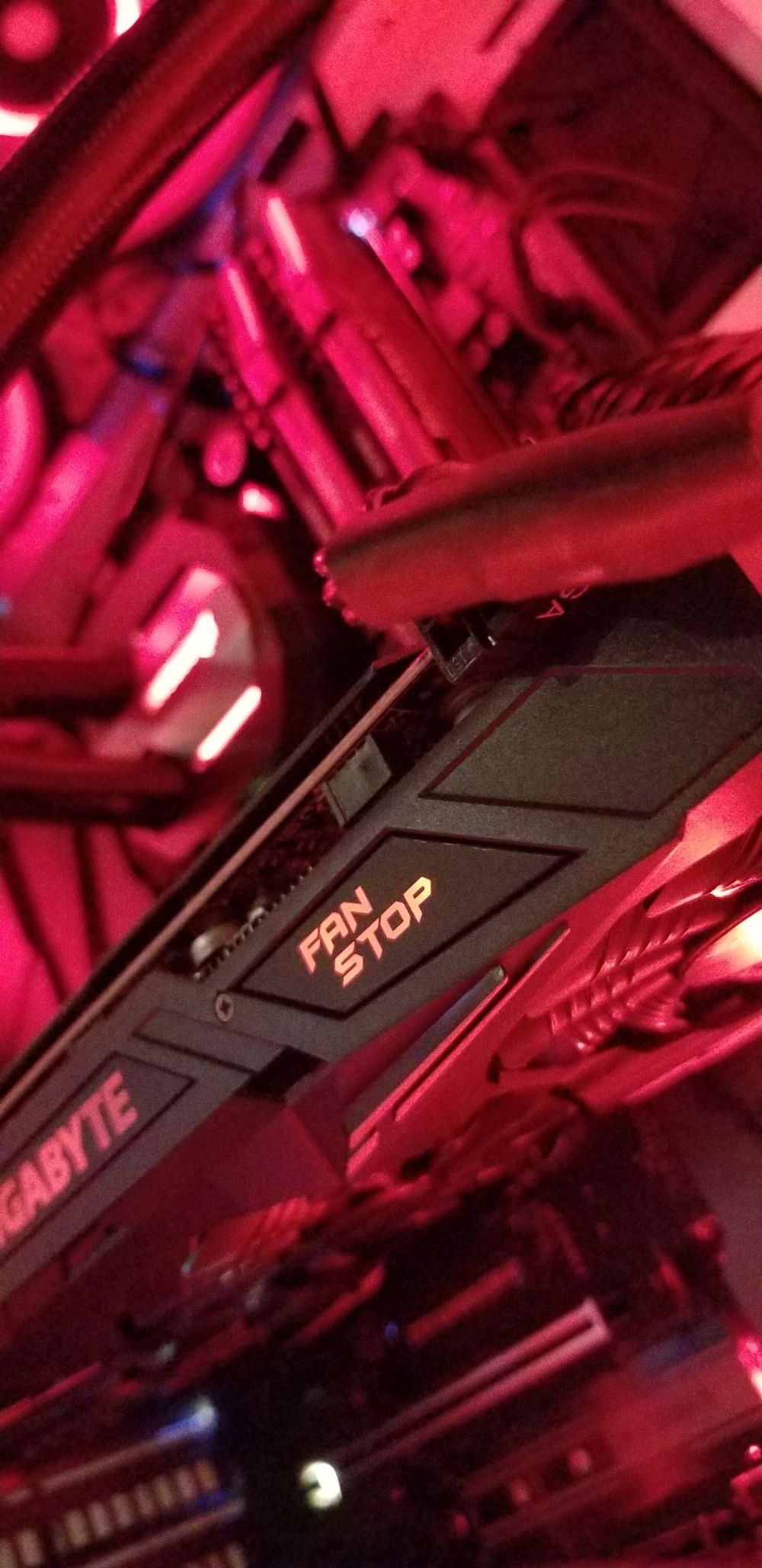 Blurred background to showcase the GPU.