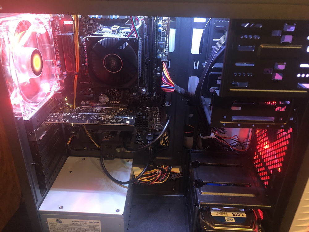 Downwards shot on the inside