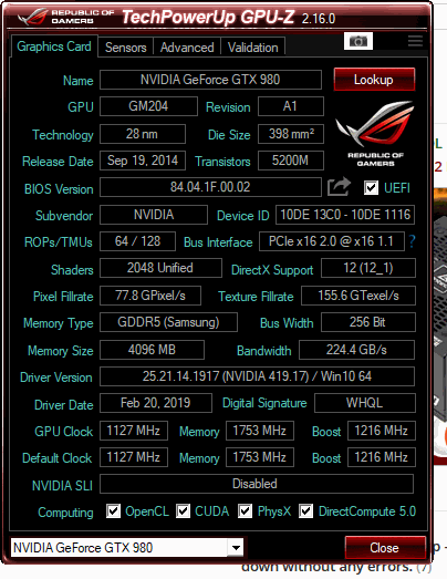 My card...