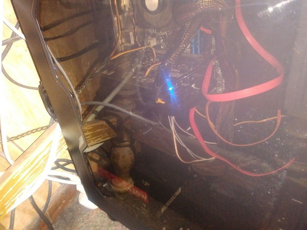 side view with panel on