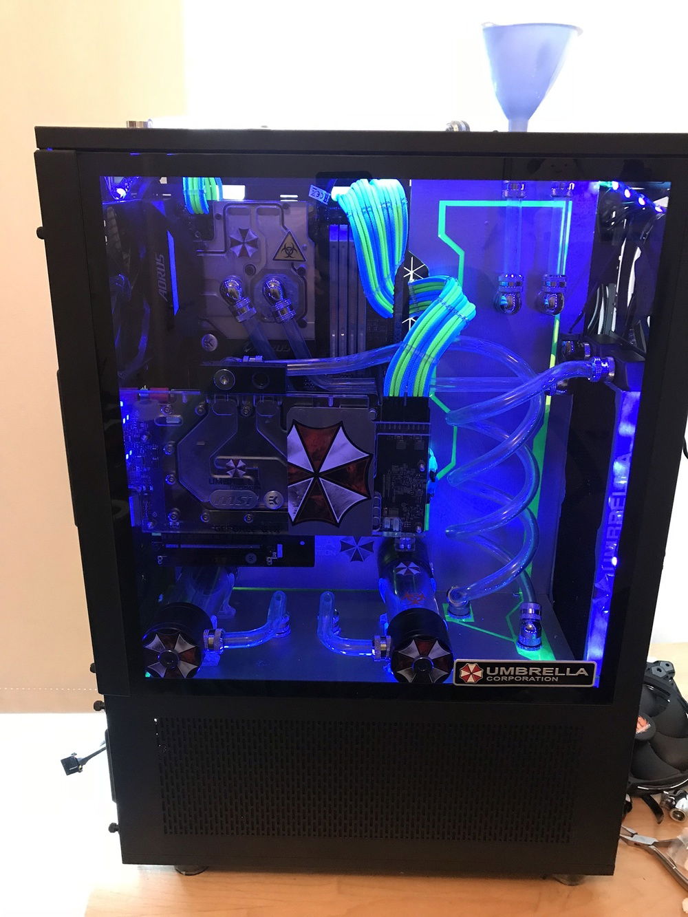 Testing lighting. Pre fluid