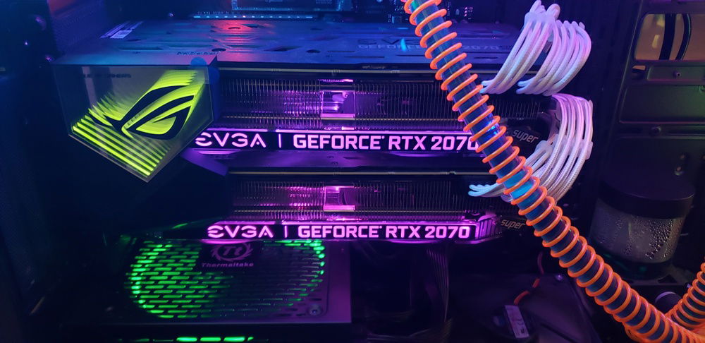 Upgraded GPU with 2x EVGA 2070 Supers in SLi/NVlink