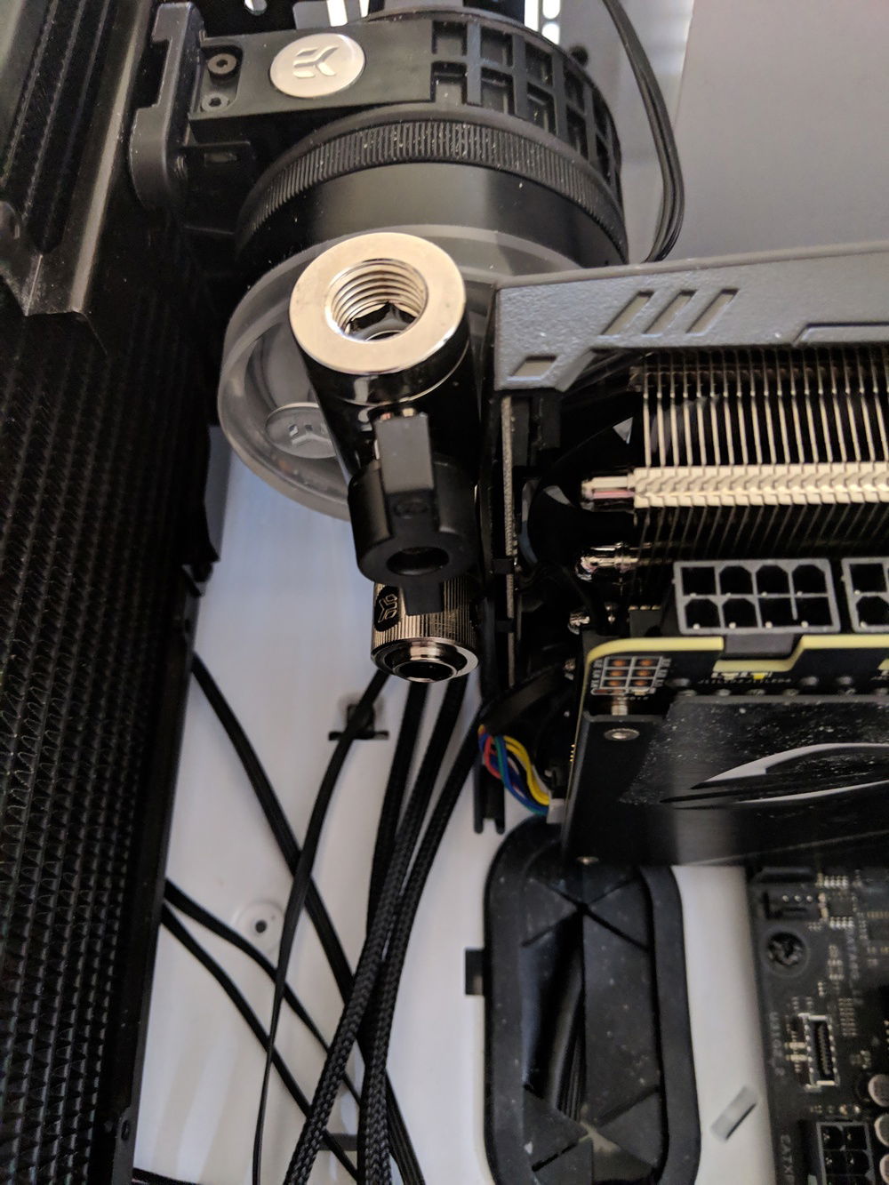 testing the clearance on the drain.