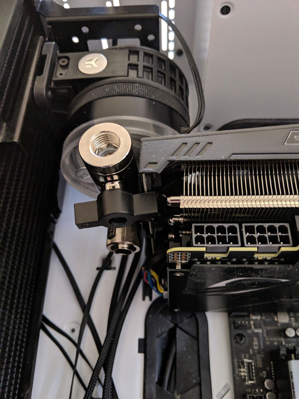 testing the clearance on the drain.