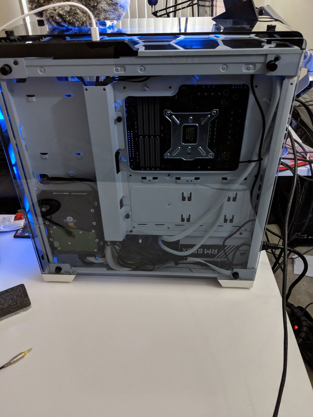 the back with horrible cable management.