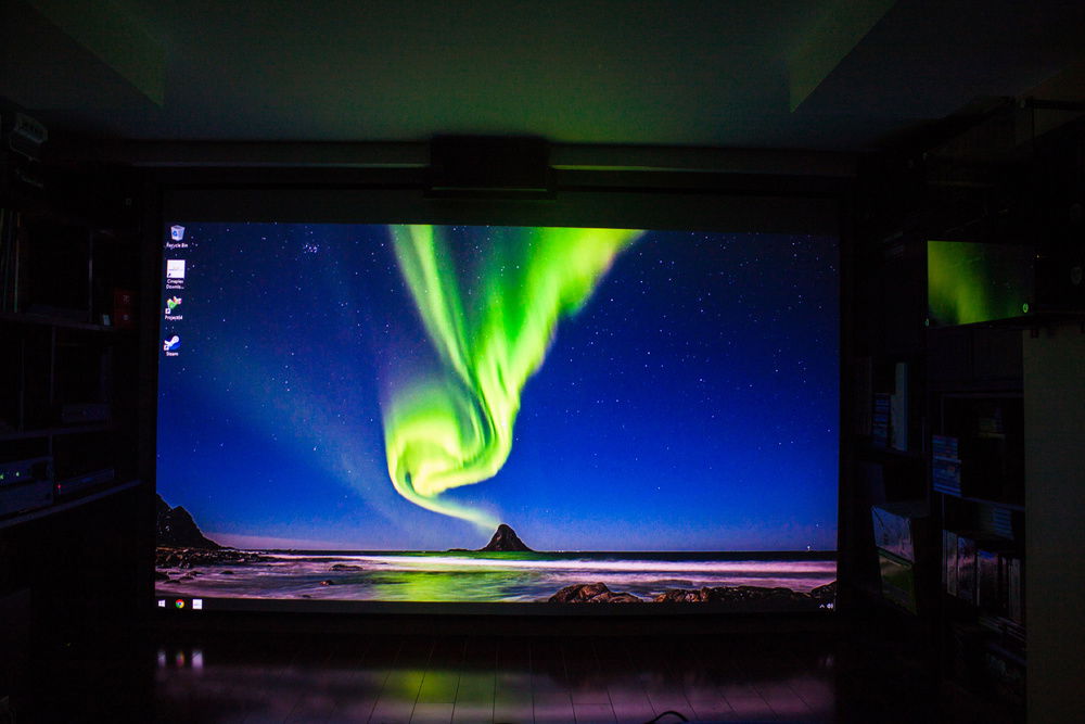 Gaming on my 152" 4k Projector Silver screen is awesome