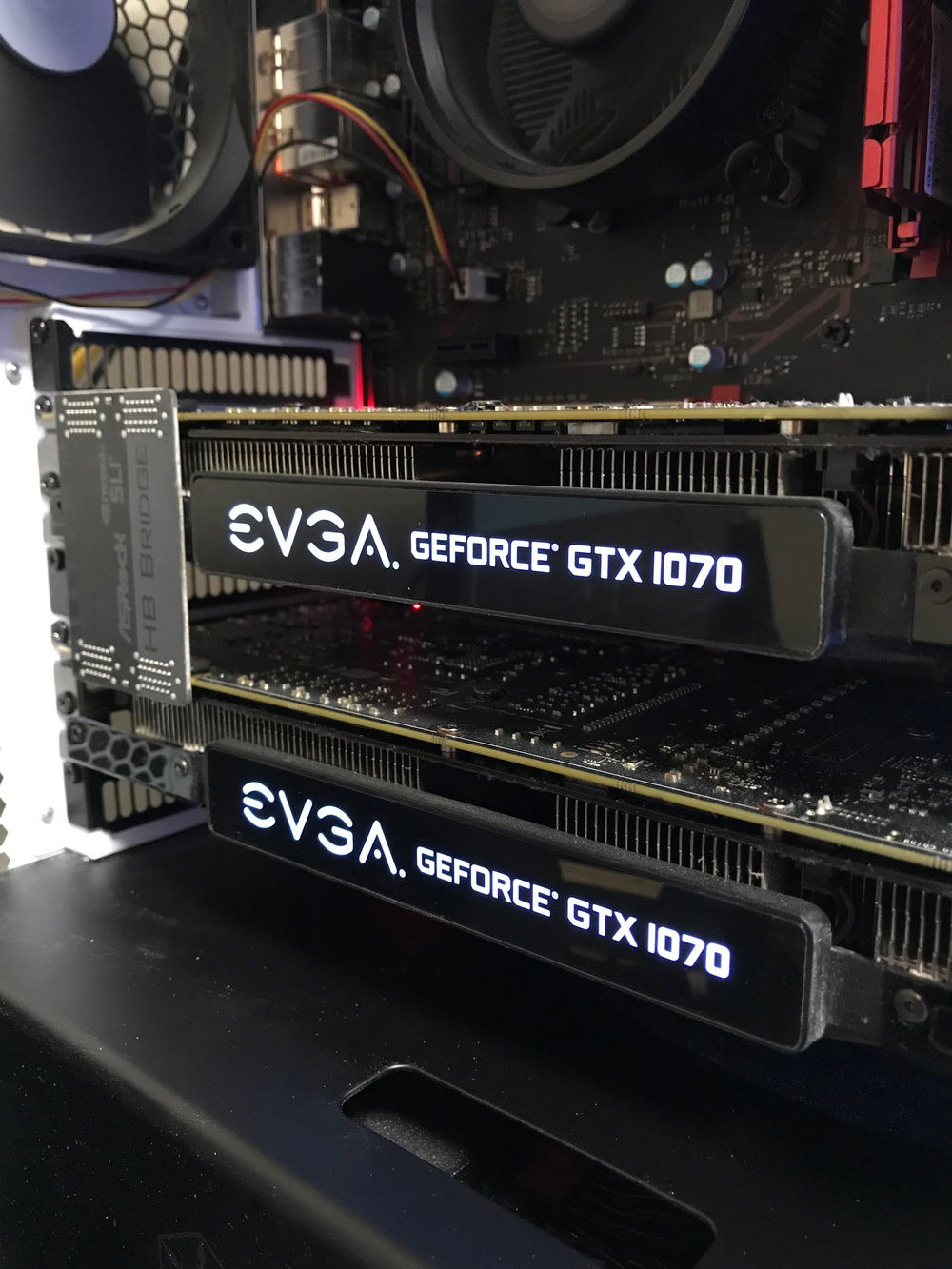 Graphics Cards are EVGA GTX 1070 SC Black edition