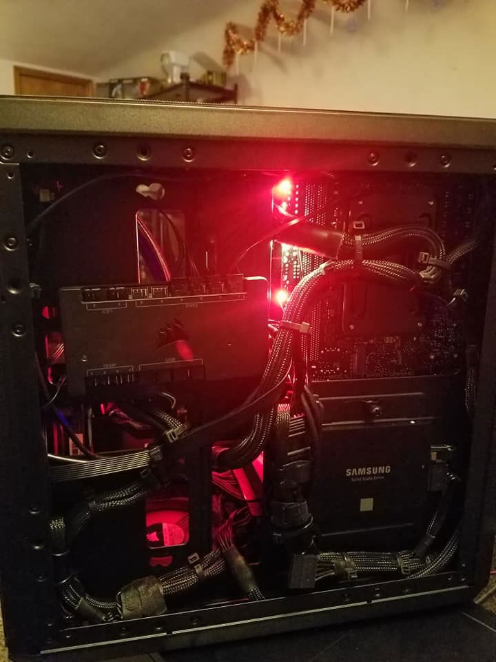 bad side with its panel off so you can see how the cables were managed in the back.