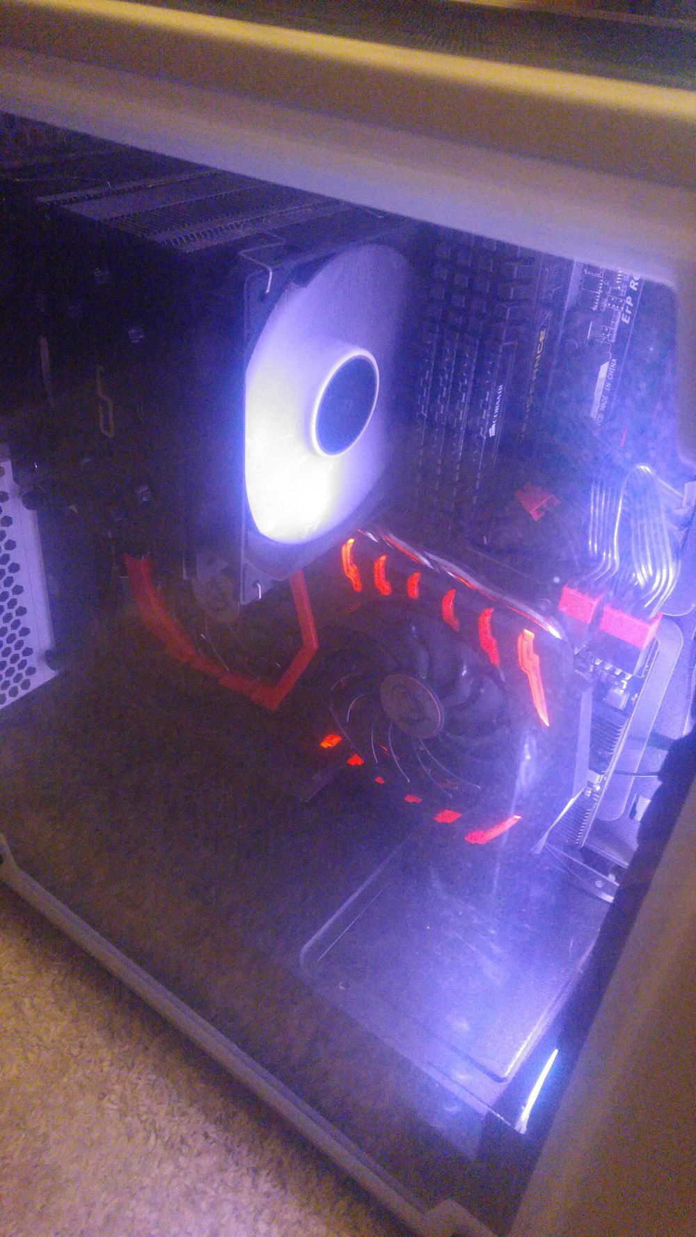 Fan lights on to show detail