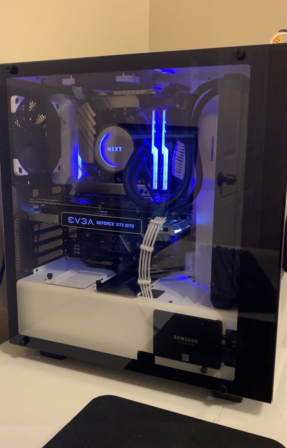 View through tempered glass